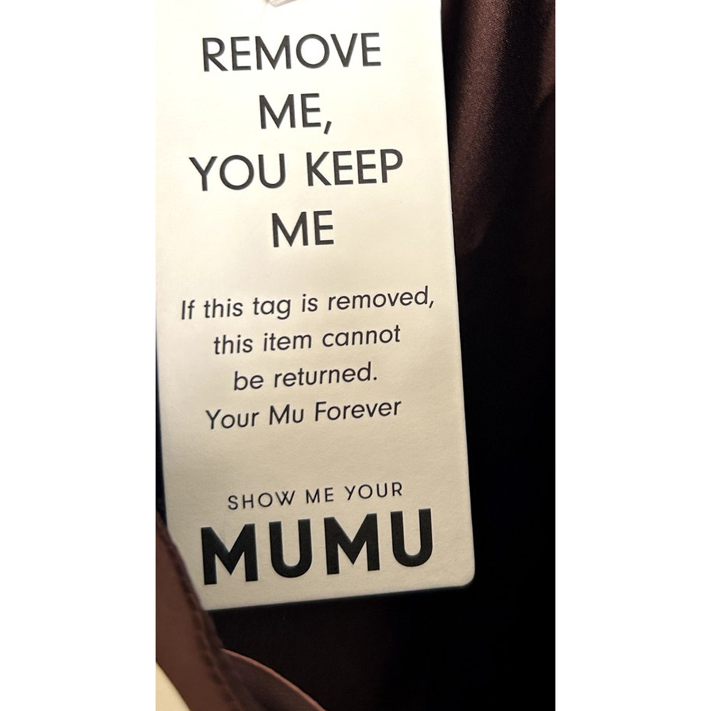 Show Me Your Mumu Jasmine Halter Maxi Dress Chocolate Luxe Satin L NWT - Picture 8 of 9